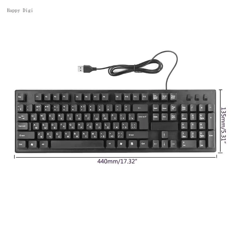 

Russian/ English Silent Keyboard Waterproof Office Keyboard for Windows Computer keycaps for mechanical keyboard