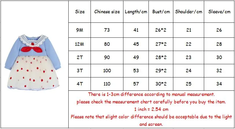 Baby Dress Lantern Sleeve Spring Autumn Infant Embroidery Sailor Collar Princess Party Toddler Clothes Ball Gown 0-4Y |