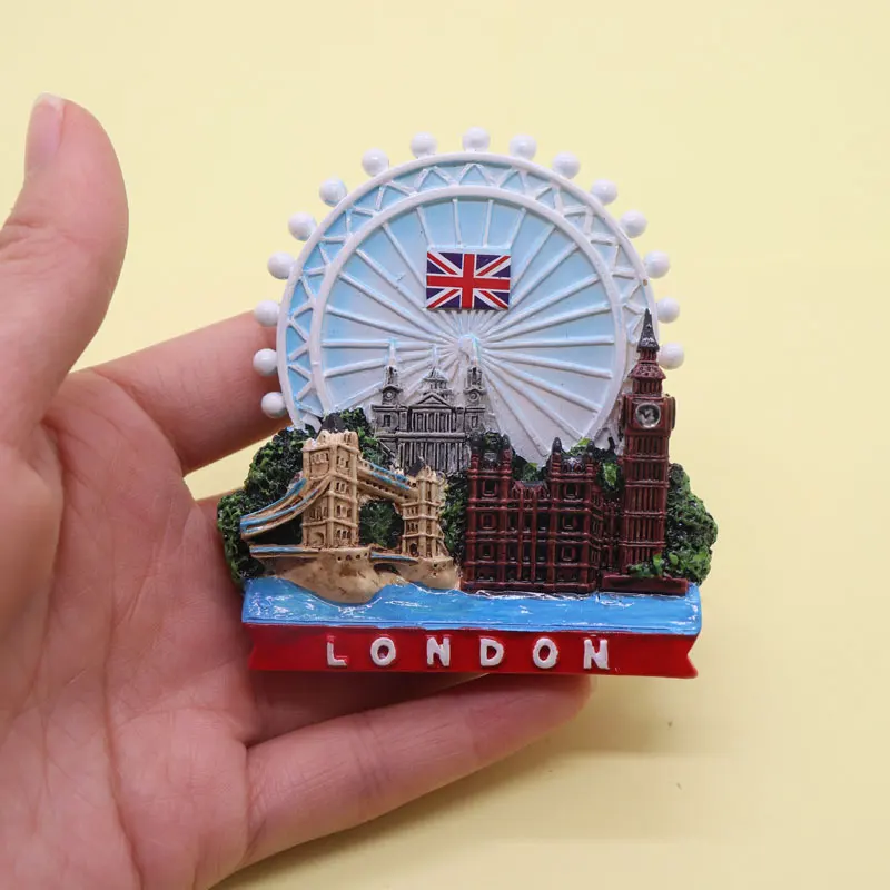 Магнит на холодильник Великобритания Франция Лондон Париж сувенир украшение для