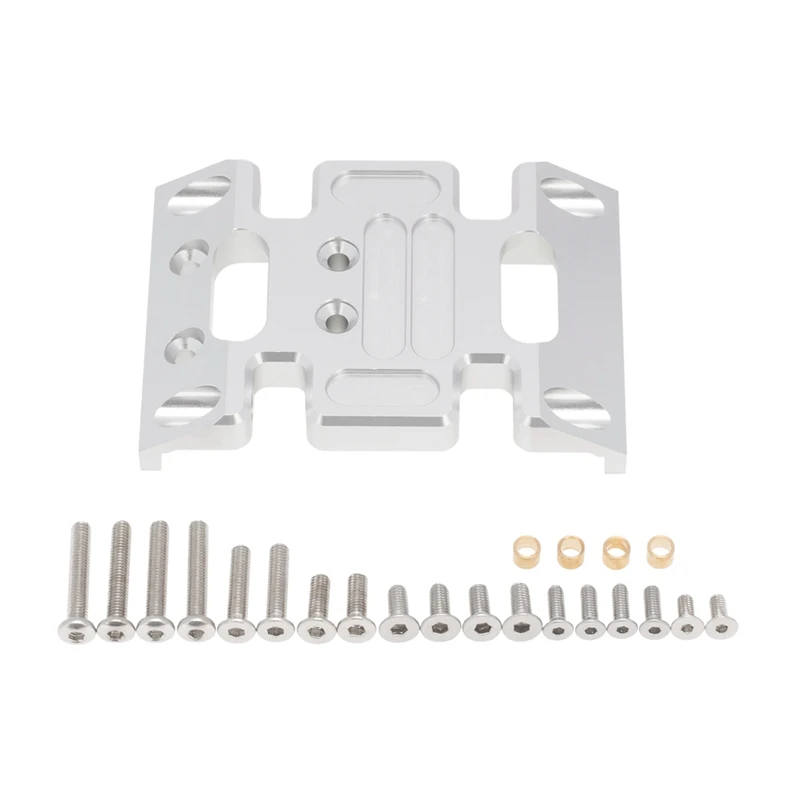 

Металлическое Крепление коробки передач передачи держатель шасси центр опорная пластина для осевой SCX10 90027 90028 1/10 RC Гусеничный