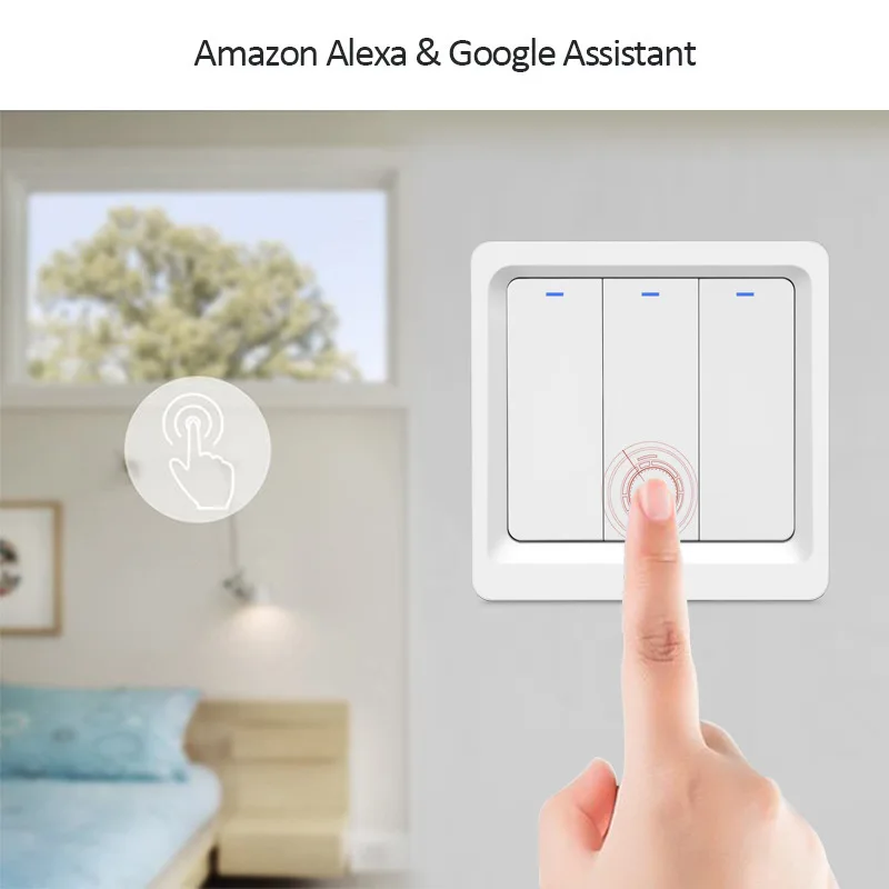 Умный светильник-переключатель Tuya ЕС Wi-Fi кнопка управления умный срок службы