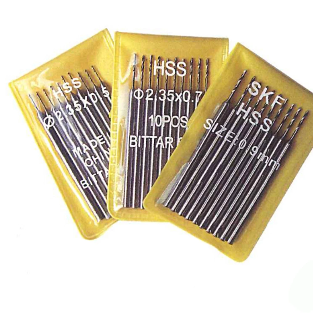 

Free shipping HSS Drill Burs Woodworking Drilling Rotary Tools craft jewelry tool 10Pcs/bag shank size 2.35mm