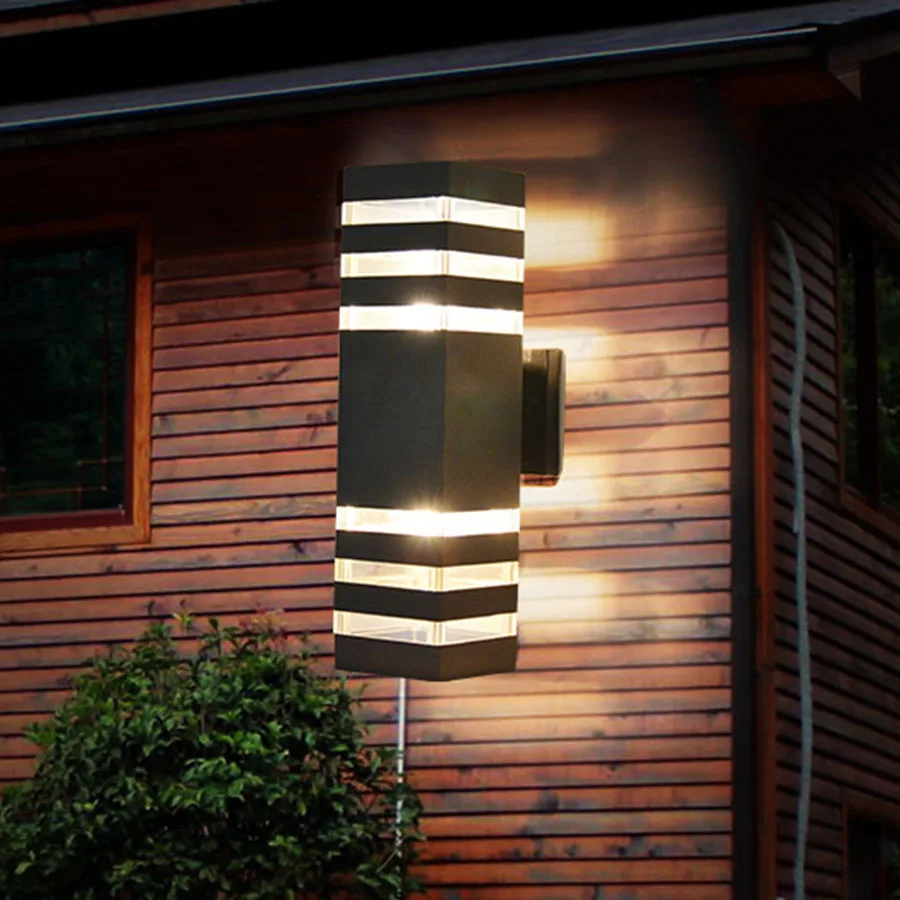 

Уличная Водонепроницаемая настенная лампа E27, алюминиевый современный светильник для виллы, двора, наружного освещения, балкона, коридора, настенный светильник для крыльца