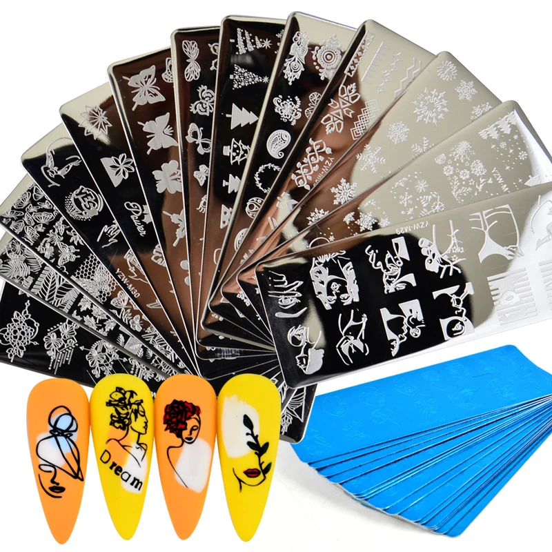 1 шт. штамповочная пластина с кленовыми листьями осенняя Тема из нержавеющей