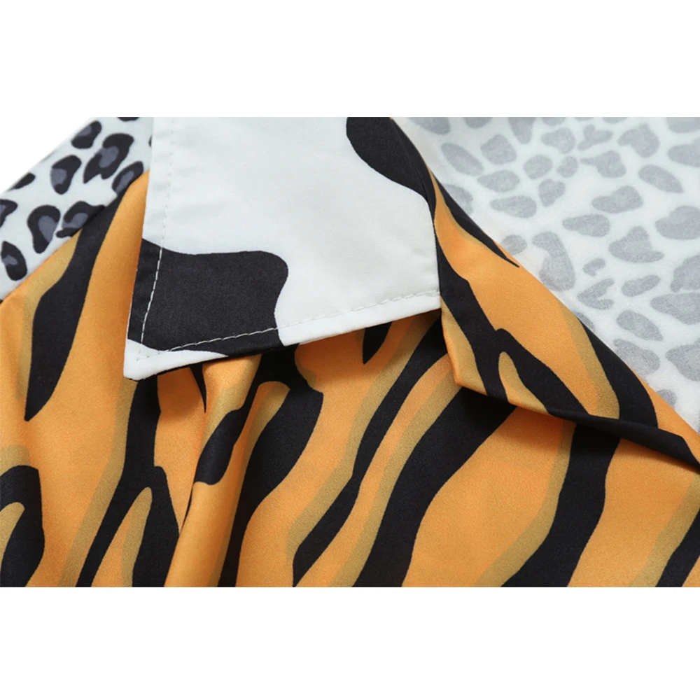 Рубашка-поло мужская с принтом зебры и надписью |