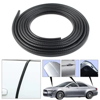 13ft black universal car rubber seal trim molding noise rain weather strip auto door edge lock protector 4m