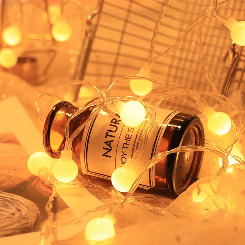 Шар из ротанга Рождественские огни гирлянда 3 м 20 светодиодов теплая белая