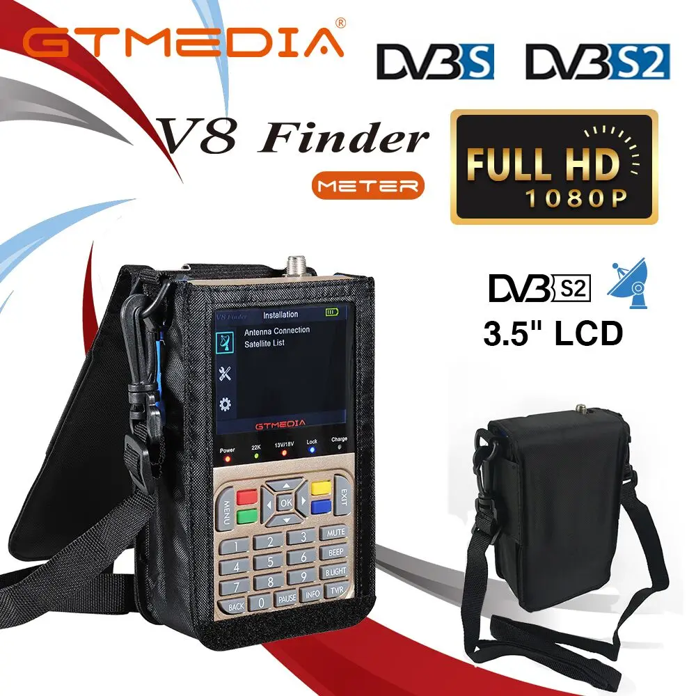 

GTMEDIA V8 Finder спутниковый Finder DVB S2 Цифровой высокой четкости Sat Finder DVB S2X HD 1080P спутниковый счетчик Satfinder freesat