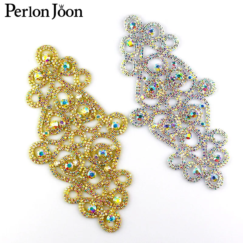 Diy пришивать одежду сверкающие Ретро стразы аппликация Ab кристалл украшение для