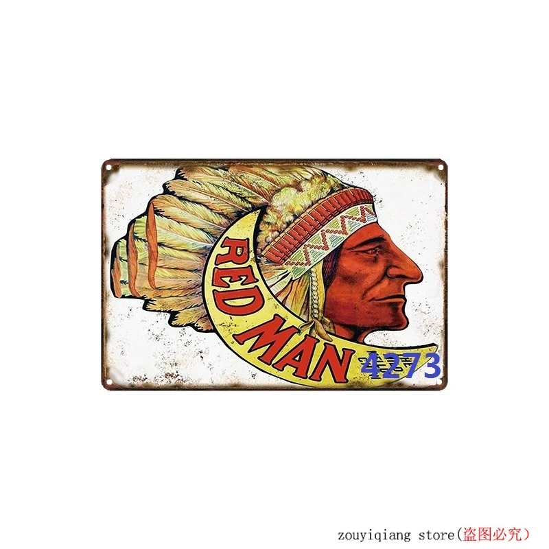 Vintage Iron Tin Signs ' Red Man Plaque Wall Art Decor Bar Pub Home Retro Metal Poster | Дом и сад