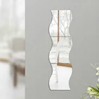 6 шт., зеркальные наклейки на стену, для гостиной