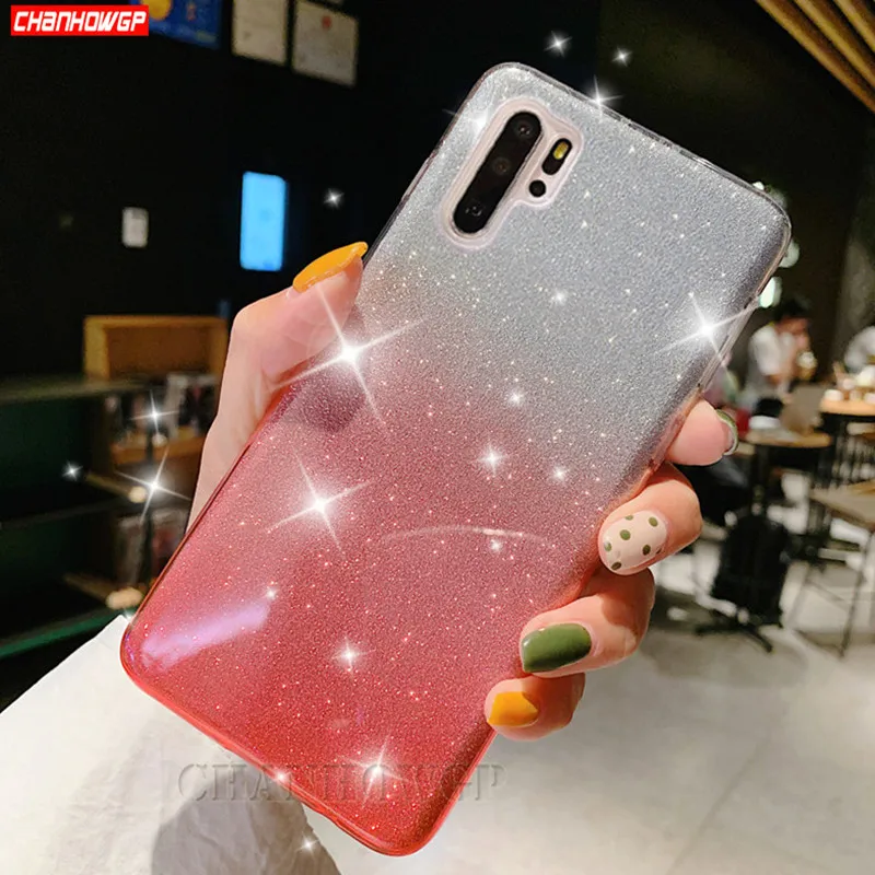 Блестящий Мягкий чехол из ТПУ для HUAWEI P30 Lite P Smart Plus Y5 Y6 Y7 Y9 Prime 2019 2018 Honor 10 10i 8A 8C 8S 8X 7A 7C