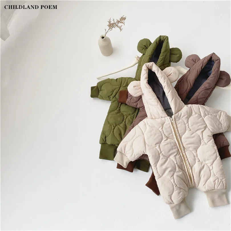 

Baby Winter Romper Hooded Baby Romper Jumpsuit Thick Warm Baby Snowsuit Baby Boy Romper Windproof Baby Jumpsuit Boy Overalls