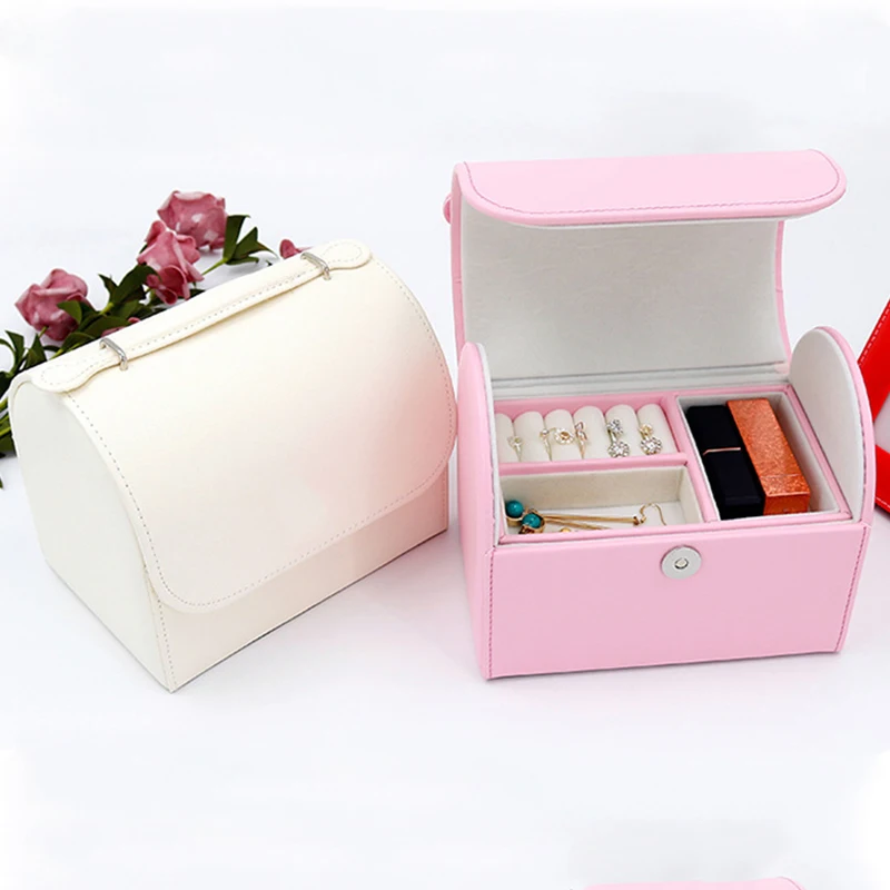 Простой ящик для хранения ювелирных изделий чехол сережек колец и ожерелий