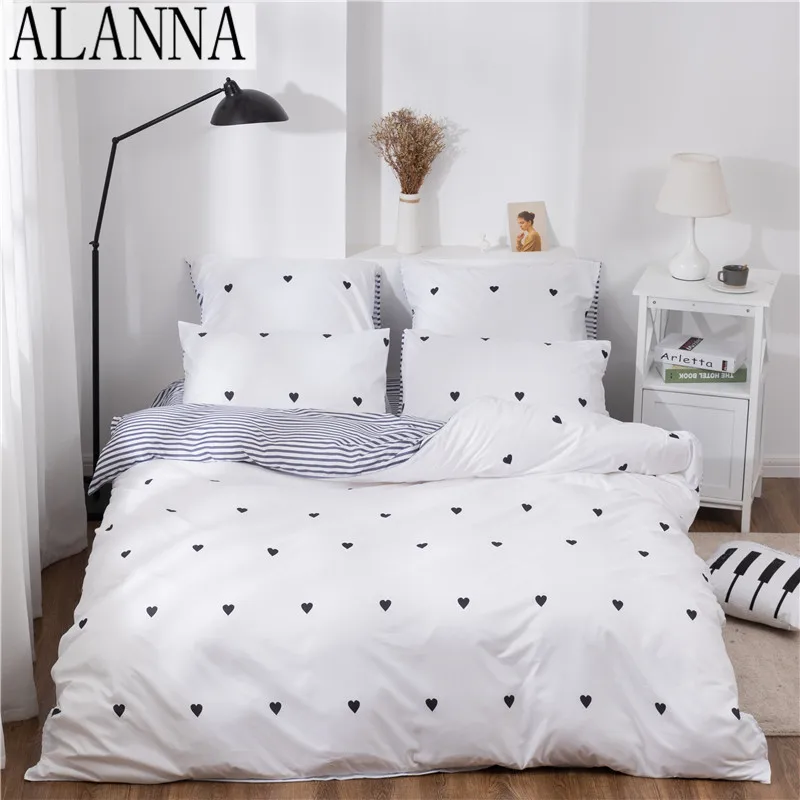 Комплект постельное бельё Alanna X-1004 комплект из 4-7 предметов с принтом в виде звезд