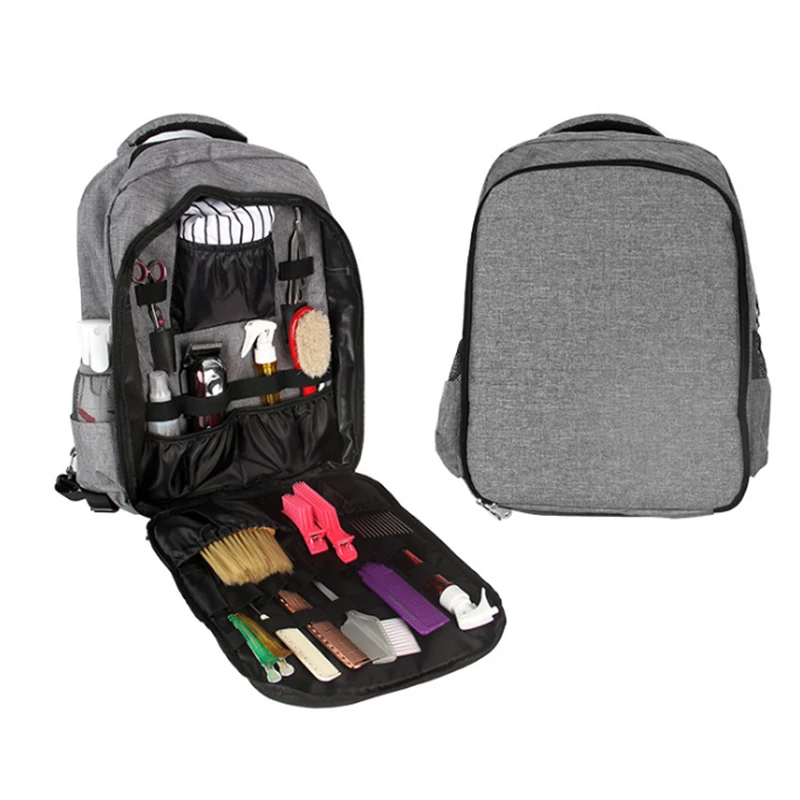 Многофункциональная сумка для хранения волос серая расческа стрижки