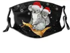Маска для лица Koala с надписью Merry Christmas, Балаклава, моющаяся, многоразовая, с 2 фильтрами, для взрослых, женщин, мужчин, детей