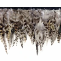 10meters natural rooster pheasant feather trims fringe for skirtdresscostume fringe ribbon trim feathers for crafts plumas