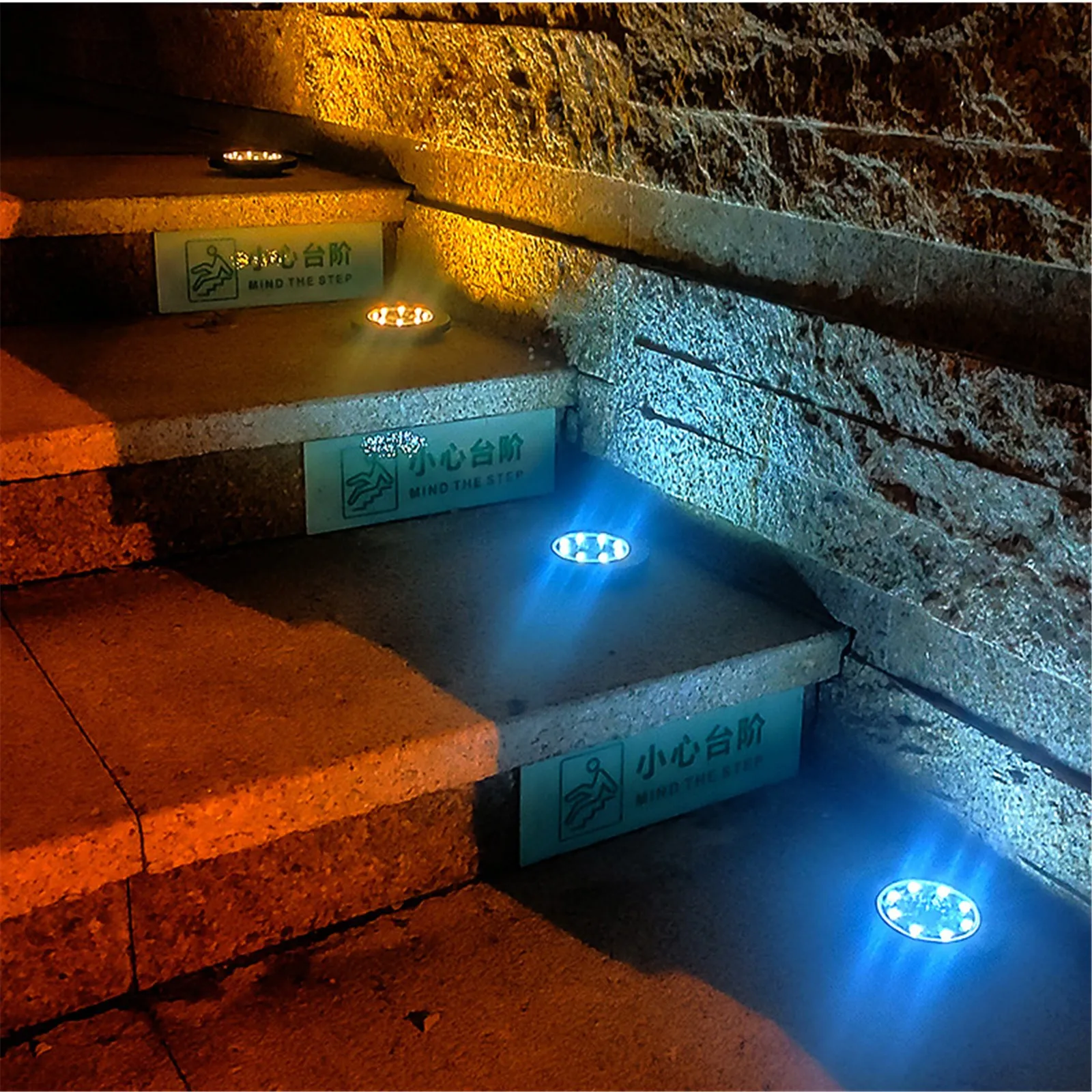 

Solar Lights Outdoor With 12 LEDs Black Frosted Solar Ground Lights Outdoor