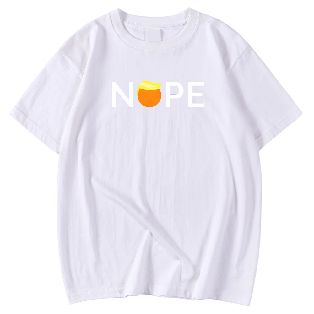 

New Black White Color Nope Simple Letters Casual Style Men's Tees Shirt Fashion Breathable T-shirt Printing Tops Oversized Tees