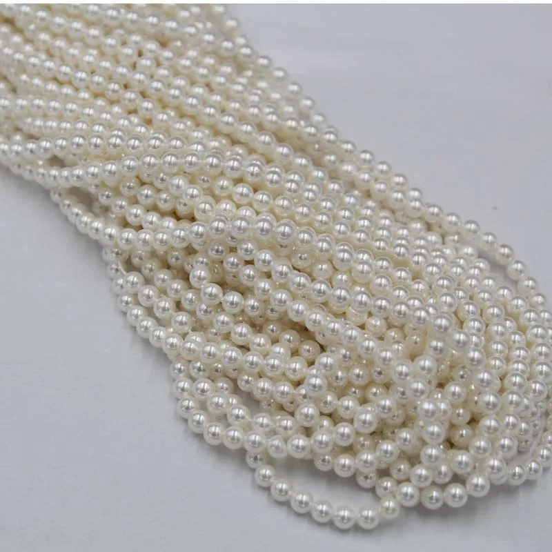 Натуральный белый жемчужный Круглый свободный бисер 15 7 дюйма для изготовления