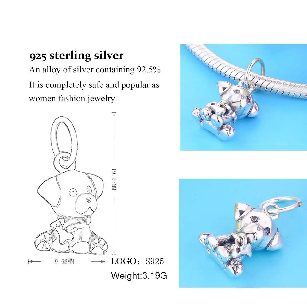 Бусины-шармы из серебра 2019 пробы для браслетов и ожерелий |