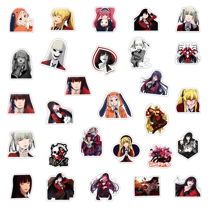 

100pcs Gambling Abyss Anime Graffiti Sticker Skateboard Notebook Refrigerator Bike Guitar Water Cup Luggage Waterproof Toy Stick