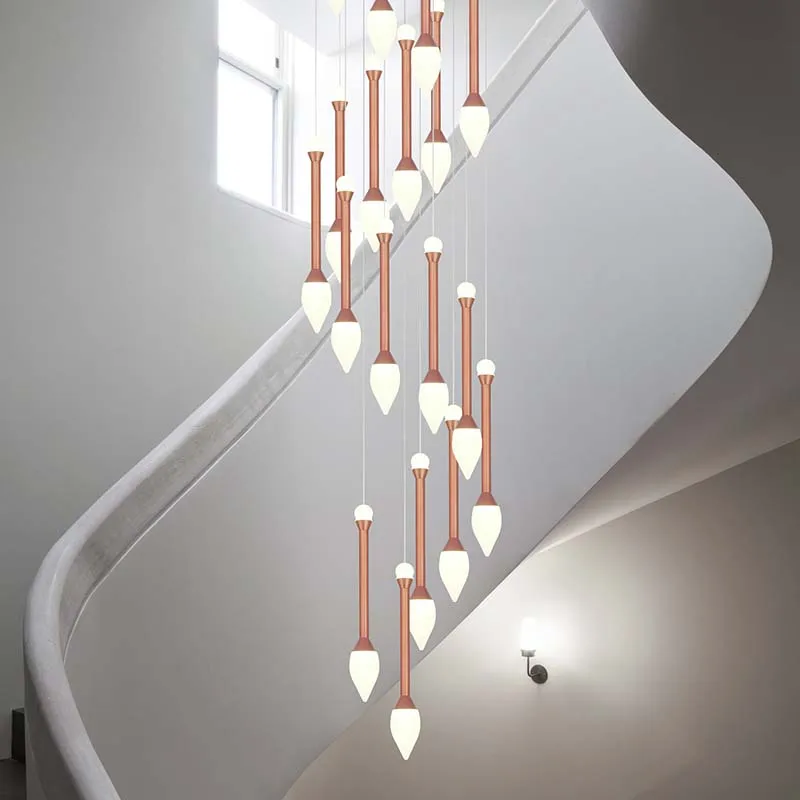 Денолит уникальный дизайн факела Led подвесной светильник для виллы дуплекс