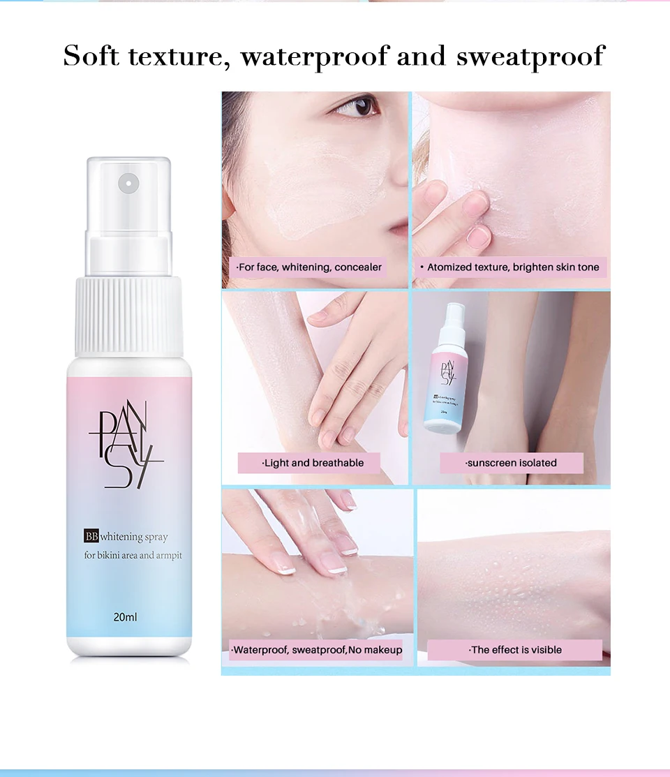 Спрей для отбеливания лица PANSLY Lazy Cosmetics BB увлажняющий консилер основа макияжа