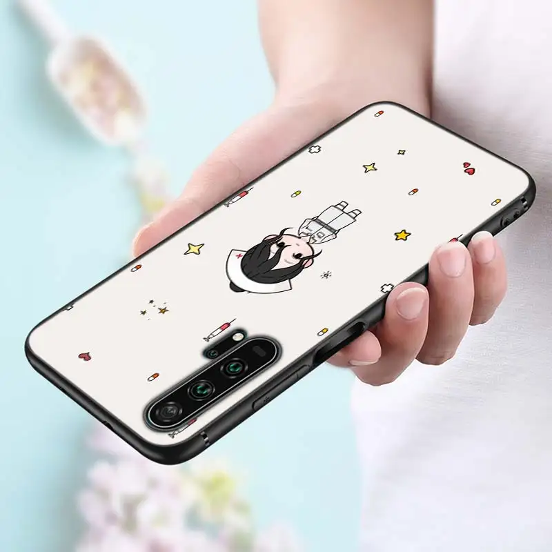 Черный силиконовый чехол для медсестры медицинская медицина для huawei Honor 10i 9X8X20 10 9 Lite 8 8A 7A 7C Pro удобный телефонный футляр - Цвет: Style 15