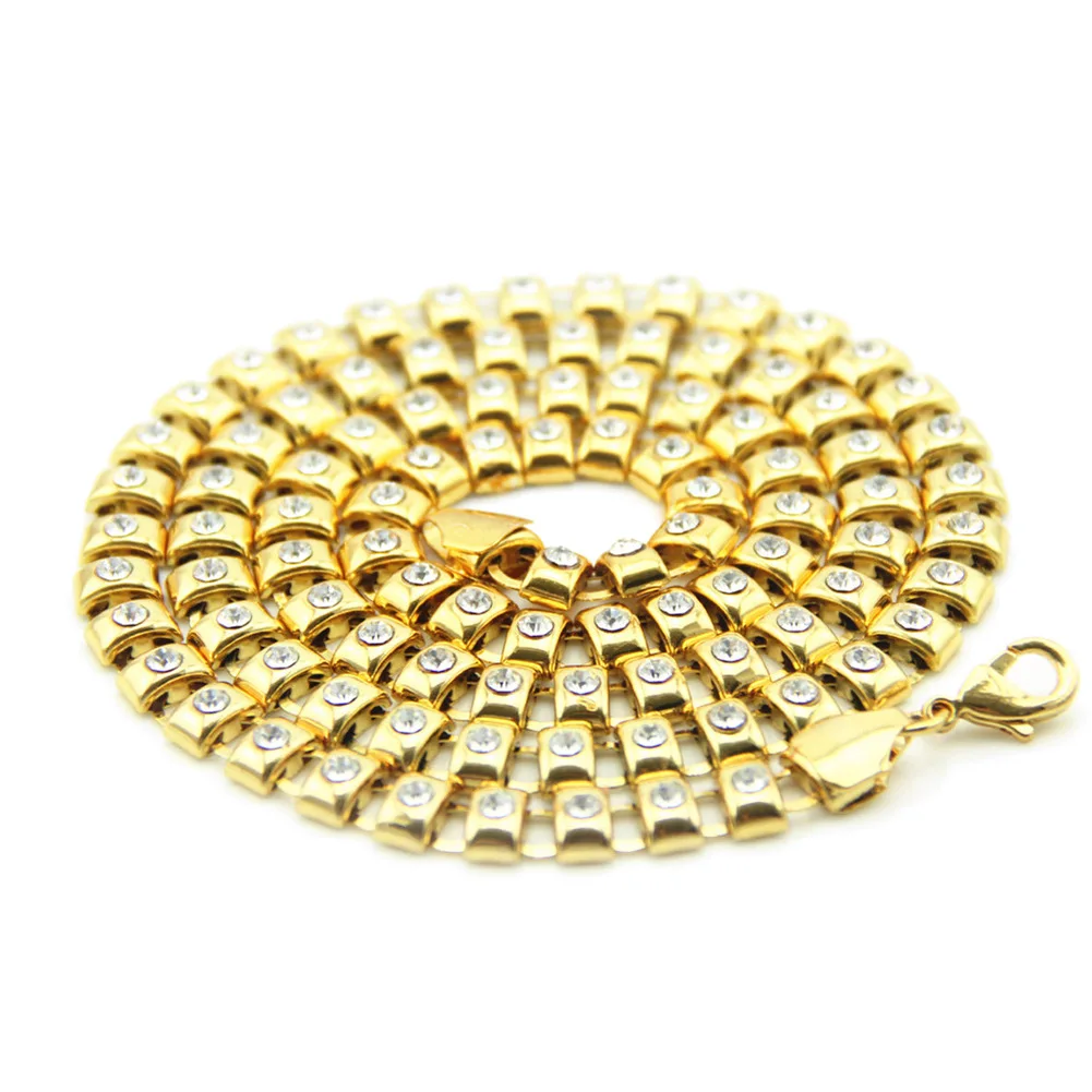 

Foreign Trade New Diamond Necklace Hip Hop Chain European And American Fashion Simple Manufacturer Wholesale