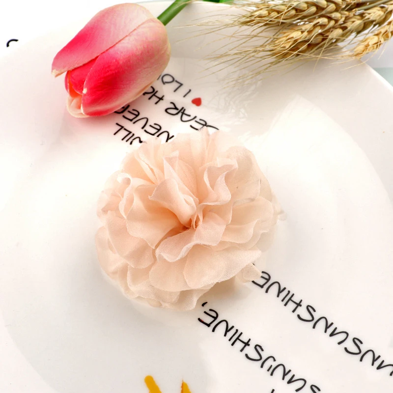 5 5PCS /33 Colors Mini Chiffon Fabric Flower For Wedding Invitation Artificial Flowers For Dress Decoration - Цвет: 5