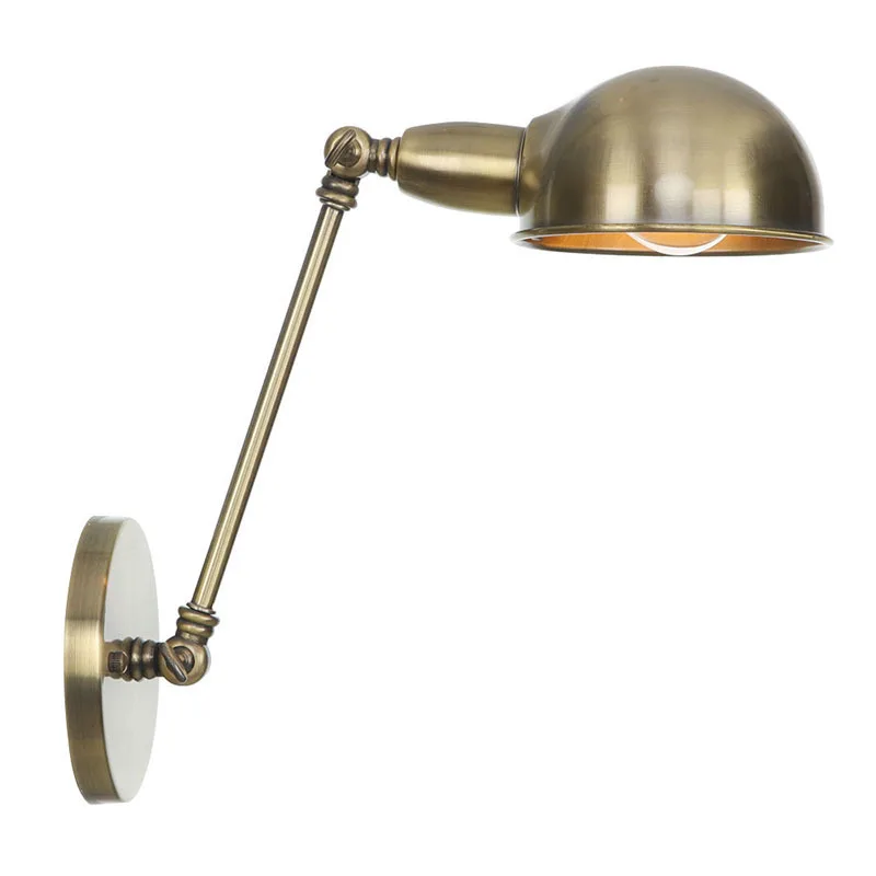 Gold wall lamp with folding arm modern decorative simple railway art bedroom living room | Лампы и освещение
