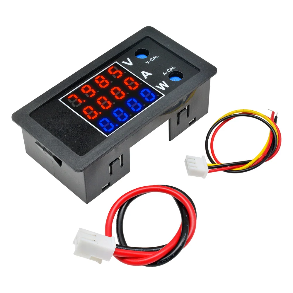Red Red Blue DC 0-100V 10A 1000W цифровой светодиодный Вольтметр Амперметр ваттметр Напряжение ток Питание энергии метр тестер с ЖК-экраном звуковой сигнал тревоги монитор - Цвет: Red Red Blue