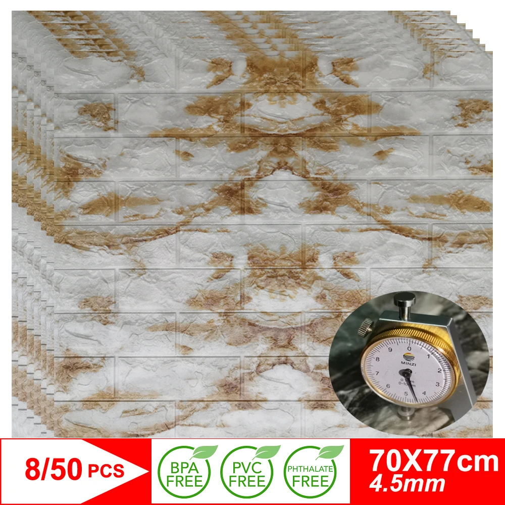 

3D наклейки на стену, имитация кирпича, самоклеящиеся обои, панель для гостиной, дома, спальни, Декор, кухня, телевизор, водонепроницаемый фон