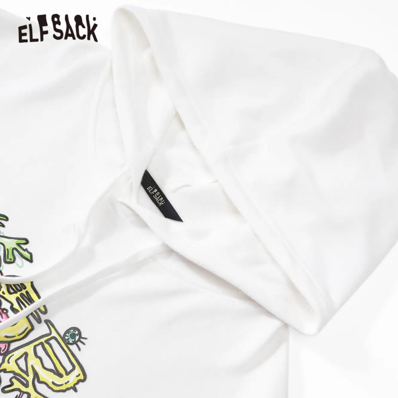 Женское джинсовое платье-миди ELFSACK белое Повседневное платье с капюшоном и