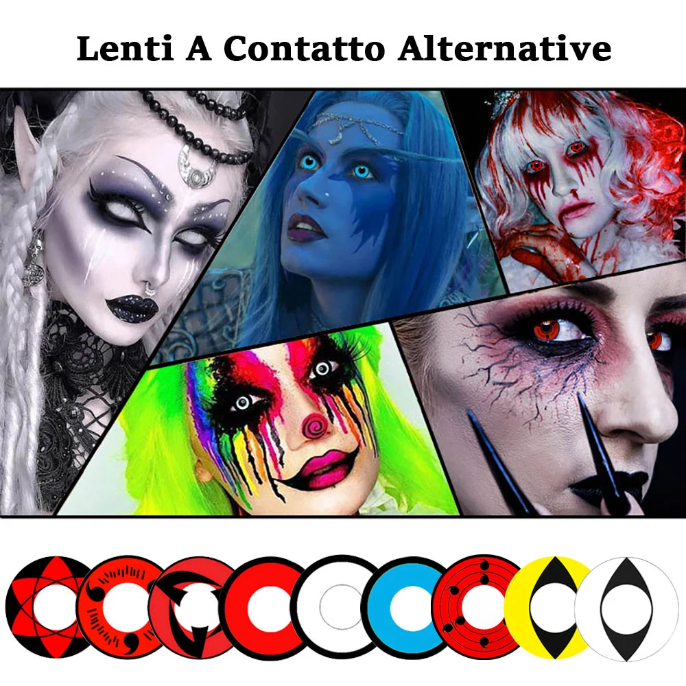 Косплей Хэллоуин Шаринган Мансон аниме цветные контактные линзы для макияжа