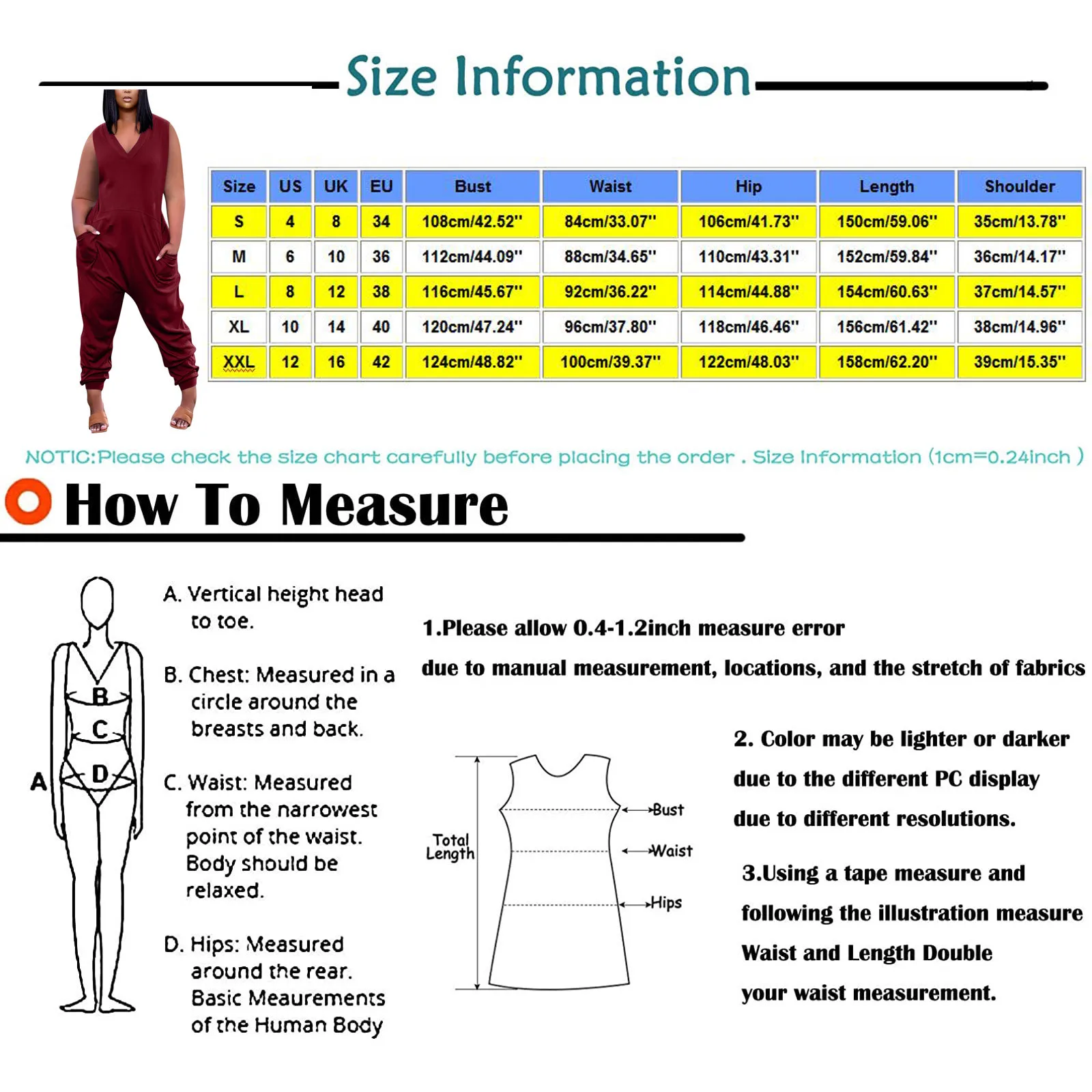 

Ladies' Jumpsuit Solid Short Sleeve Loose Jumpsuit With Pockets Casual Jumpsuit Ladies' Pocket Button Cotton Casual Jumpsuit D4