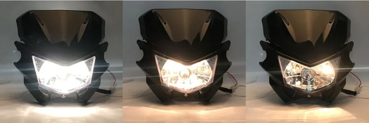 

For KLX KX 110 WR250F WR450F Headlight Headlamp Dirt Bikes Off Road Motorcycle Universal Headlight 12V 35W H4 Headlight Fairing