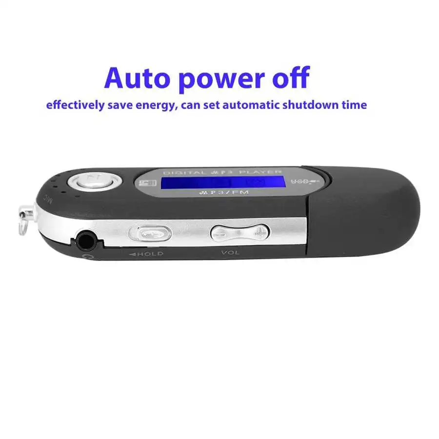 Цифровой музыкальный mp3 плеер с USB ЖК экраном FM радио поддержка карт 32 ГБ