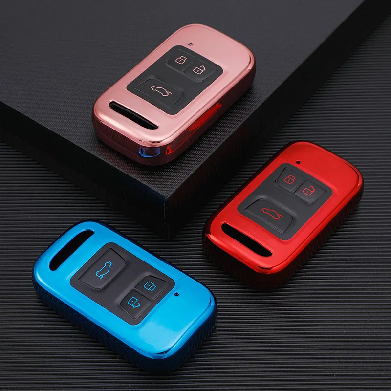 

Soft TPU 3 Buttons Car Key Cover Case Shell For Chery Tiggo 8 Arrizo 5 Pro Gx 5x eQ7 Chery Tiggo 7 Pro 2020 Interior Accessories
