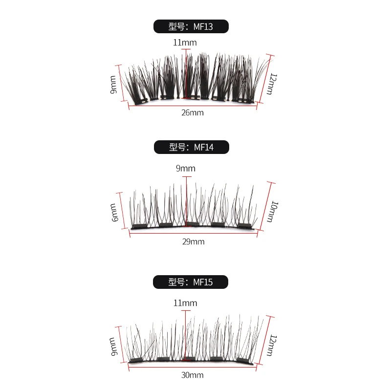 Shozy наборами по 2 пары/8 шт. Магнитный ресницы с 5 магниты ручной работы 3D накладные