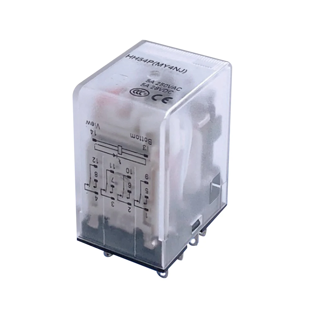 MY4NJ HH54P DC12V DC24V AC220V 5A 220V миниатюрное электромагнитное реле общего назначения |