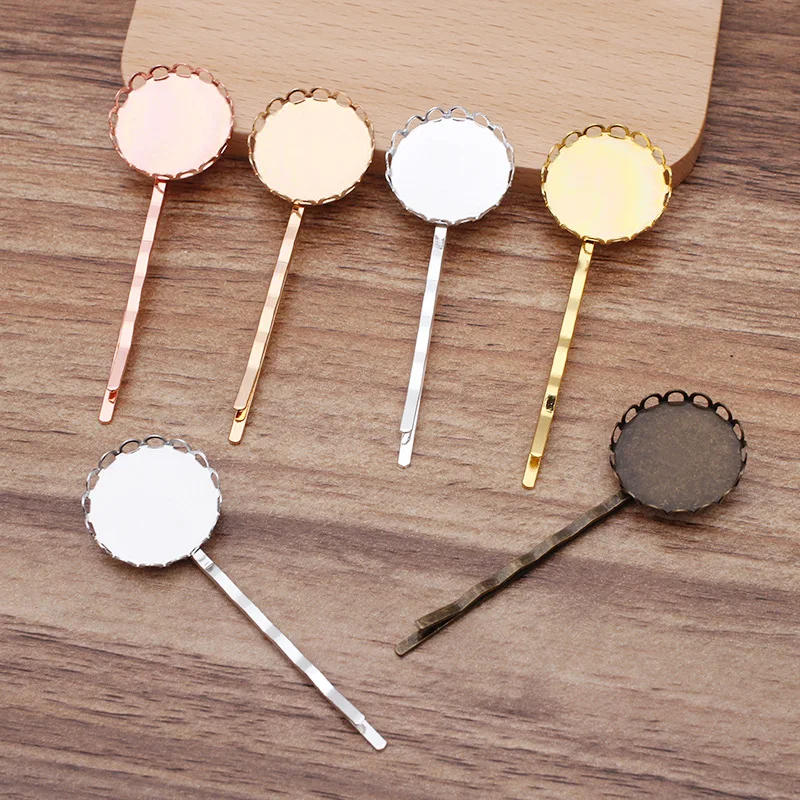 12 мм 14 20 Пустой Круглый кружевной ободок шпильки &quotБобби&quot выводы смолы основы