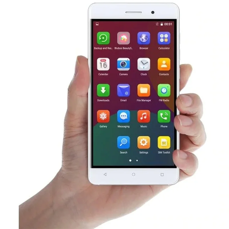 Смартфон Bluboo Maya 3g экран 5 дюйма HD 3000 мАч WCDMA MTK6580 четырехъядерный Android 6 0 2 Гб + 16 ГБ
