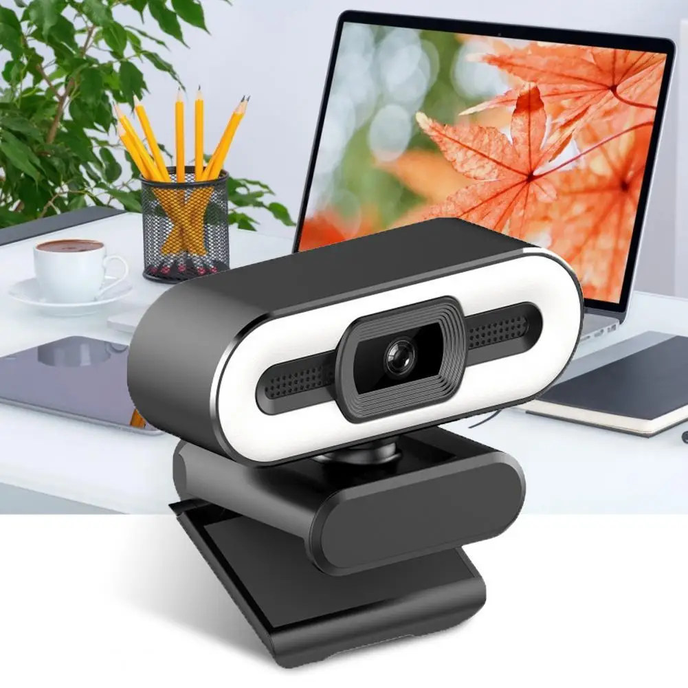 Веб-камера для ПК ультра-прозрачная 1080P/2K USB компьютерная веб-камера кольцевая заполнясветильник с микрофоном для прямой трансляции