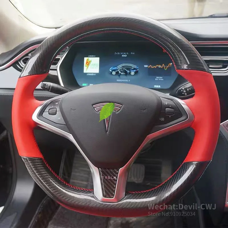 

Оплетка на руль Tesla Model X 2014, Кожаная оплетка на руль, автомобильные аксессуары, интерьер автомобиля