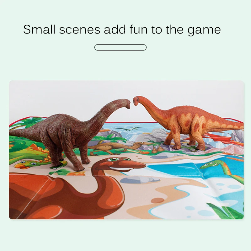 

Baby Puzzle Fun Dinosaur Scene Toddler Toys Best Gift Game Mat Cartoon Crawling Carpet Storage Waterproof Toy Storage Box