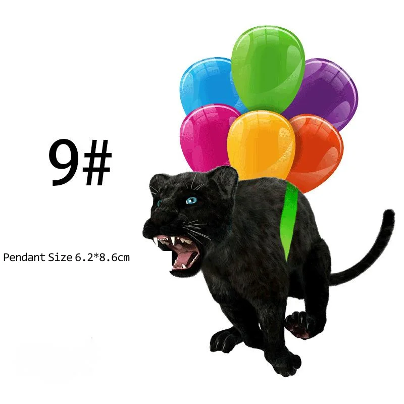 

Cartoon Cute Panther Car Hanging Ornament with Colorful Balloon Hanging Ornament Decoration for Auto