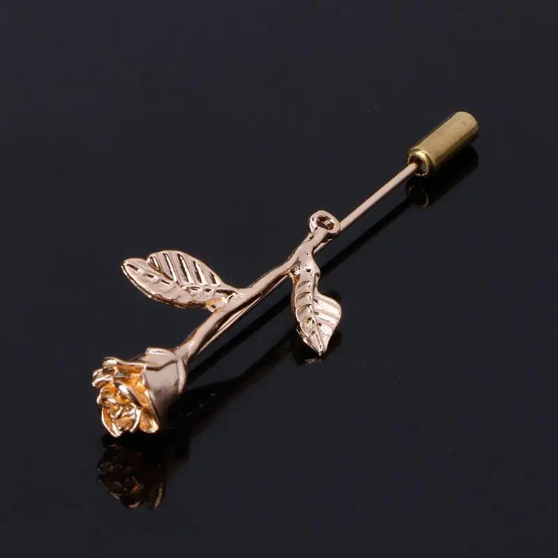 

Graceful Lapel Pins Elegant Ladies Office Classic Brooch Zircon 3D Simple Women Jewelry Fashion Casual Brooch Rose Flower Pins